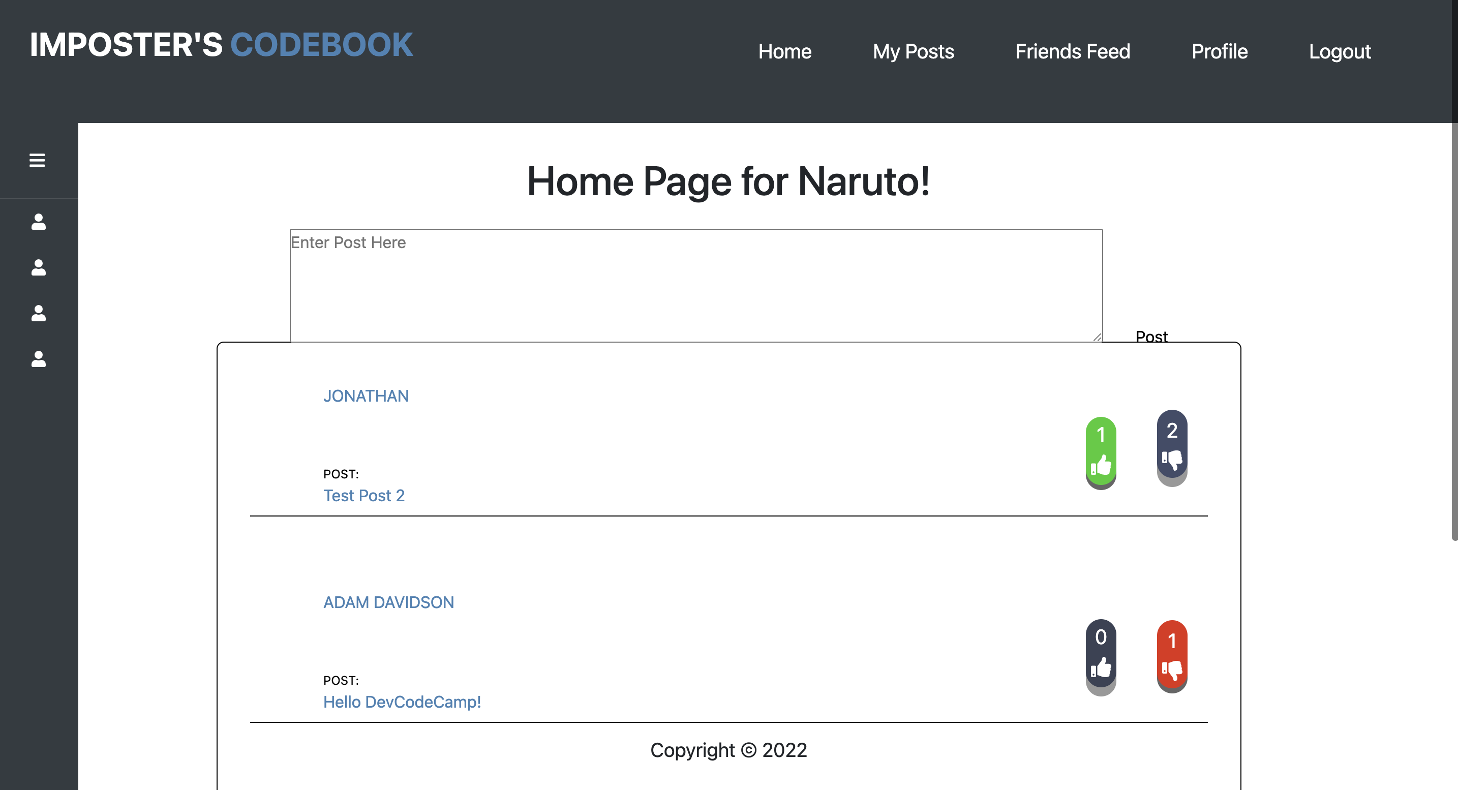 Imposters Codebook Social